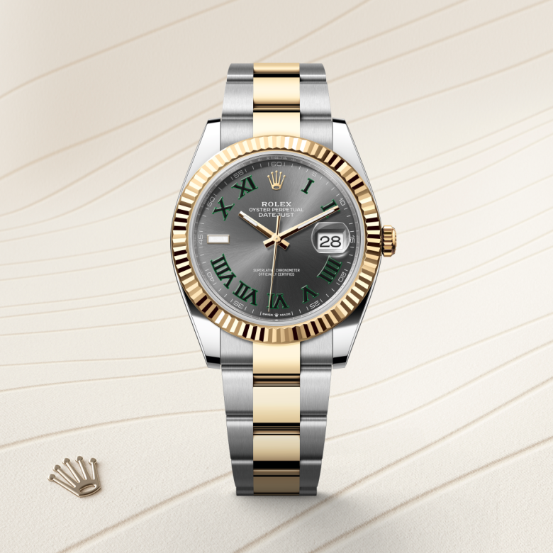 rolex datejust in yellow rolesor - combination of oystersteel and yellow gold, m126333-0019 - watch with background color - ben bridge