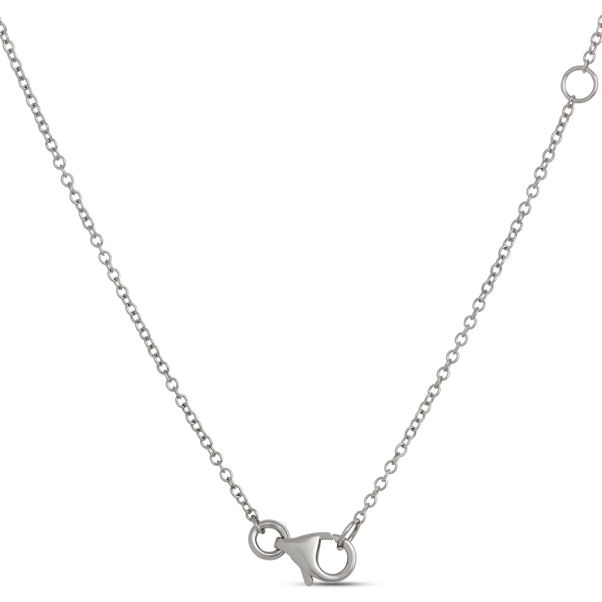 White and Black Diamond Oval Pendant, 1 ⅕  Carat Total Weight, 14K White Gold
