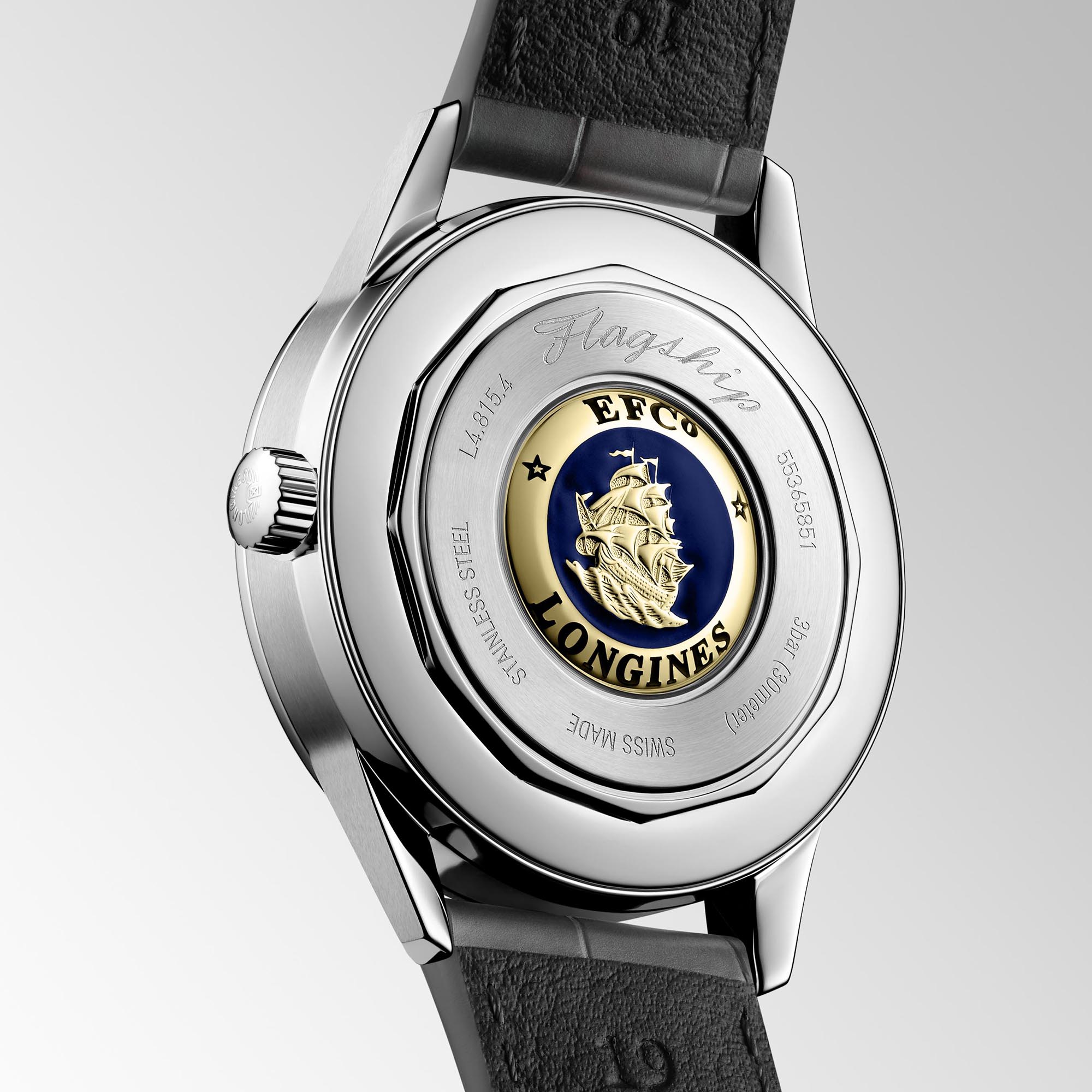 Longines Flagship Hearitage Moonphase Anthracite Dial Color, 38.5mm