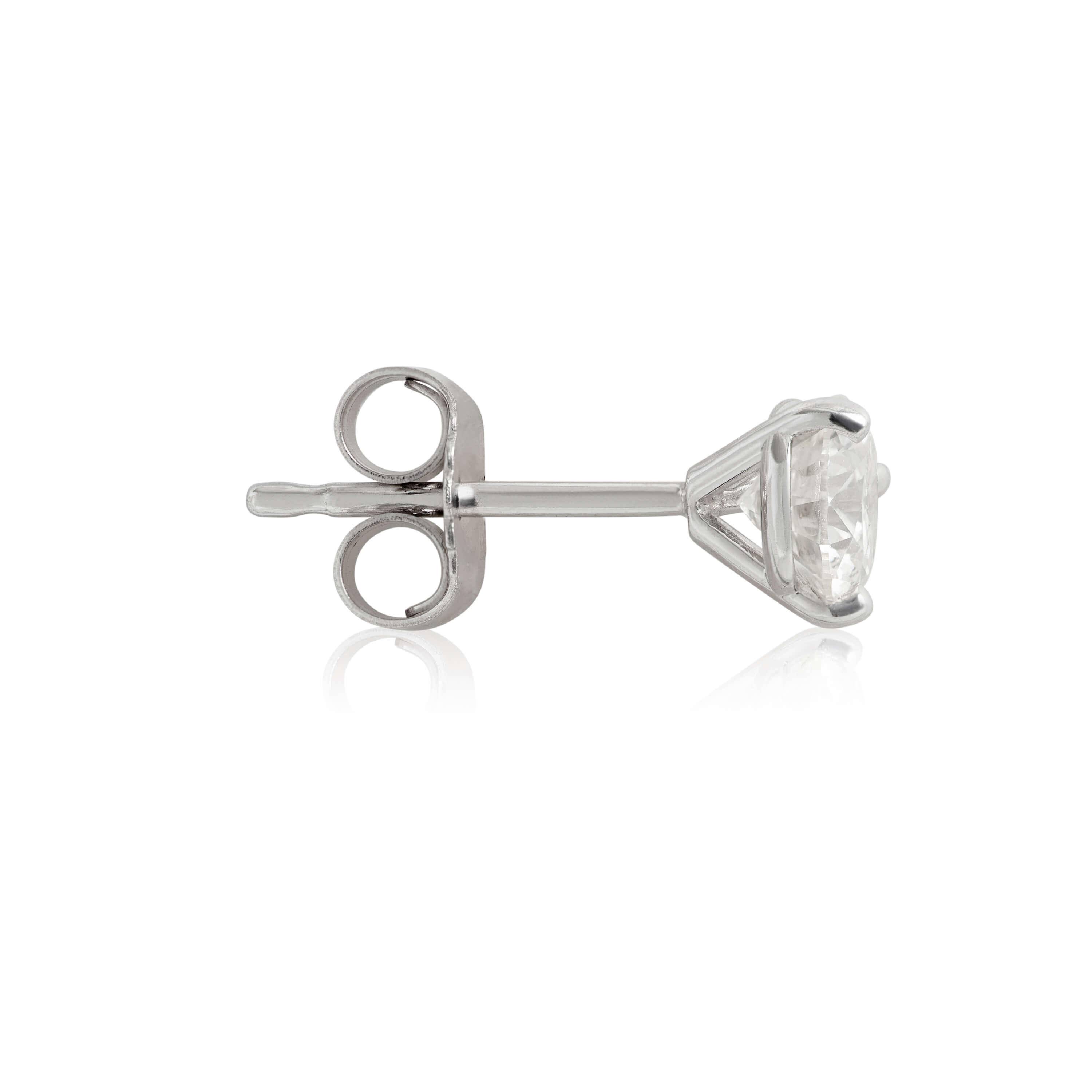 Ikuma Round Diamond Stud Earrings, &frac34; Carat Total Weight, in 14K White Gold