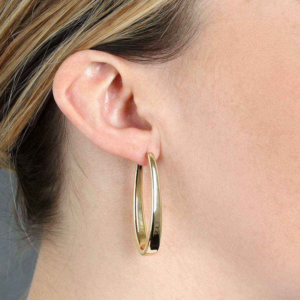 Large Oval Hoop Earrings 14K Ben Bridge Jeweler