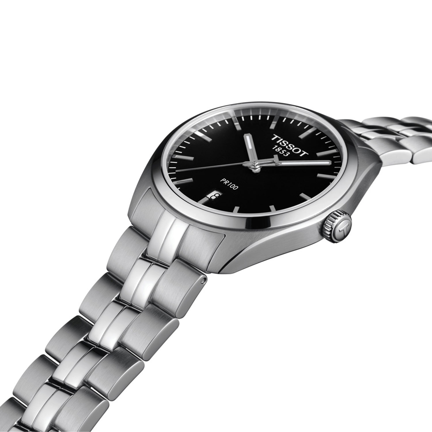TISSOT PR 100 Black Dial Watch, 39mm