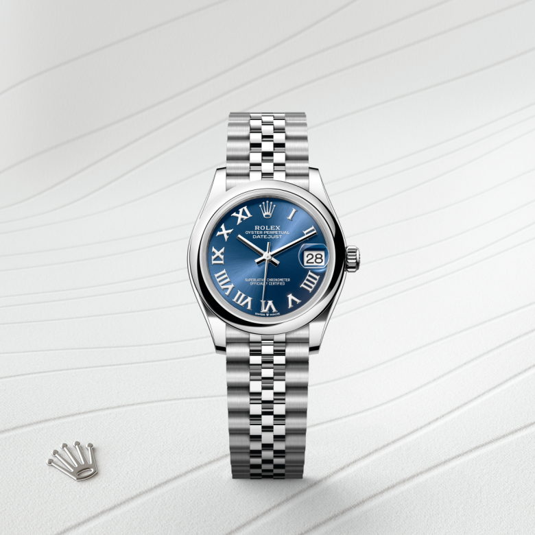 rolex datejust in oystersteel, m278240-0018 - watch with background color - ben bridge