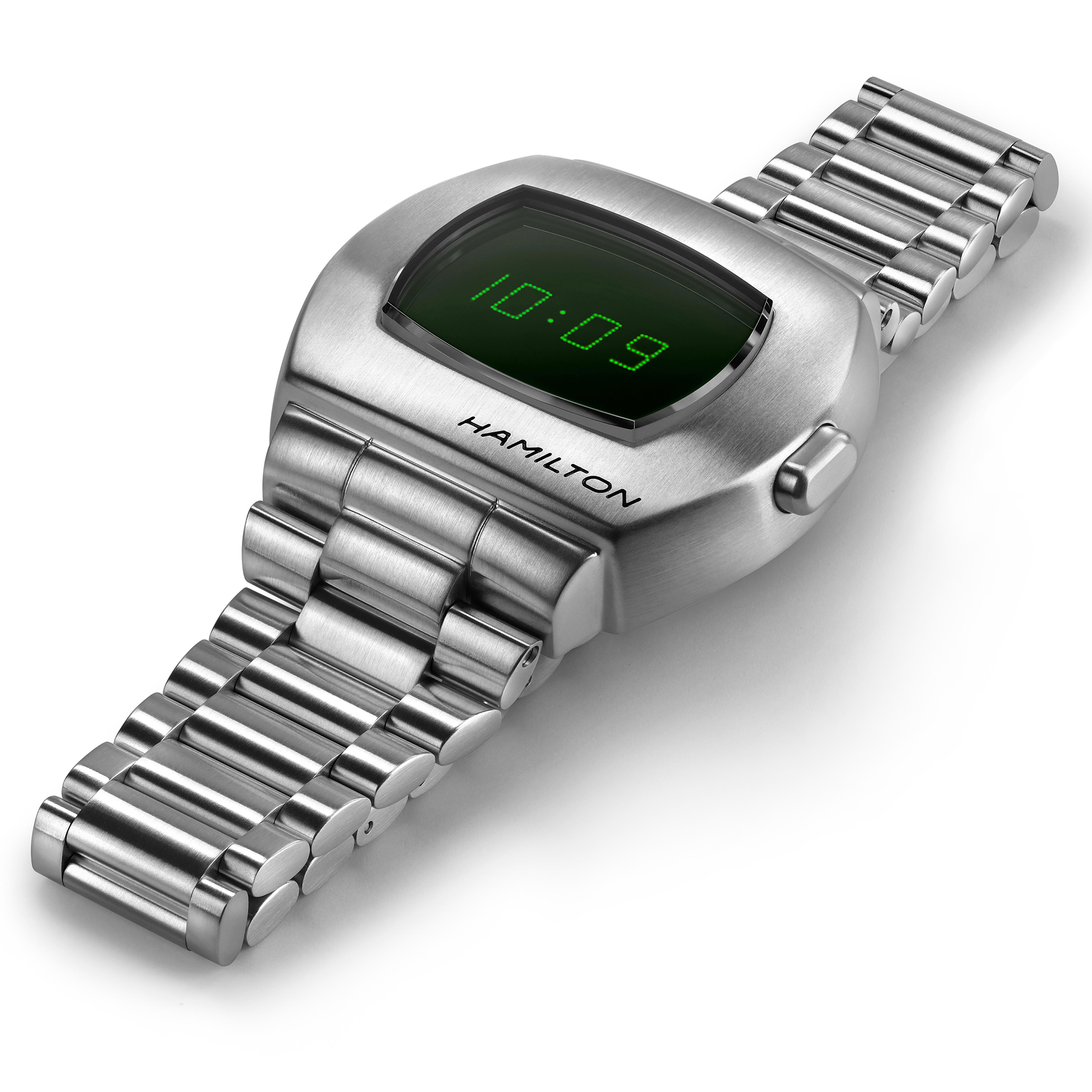 Hamilton American Classic PSR Digital Quartz Black Dial Watch, 41mm x 35mm