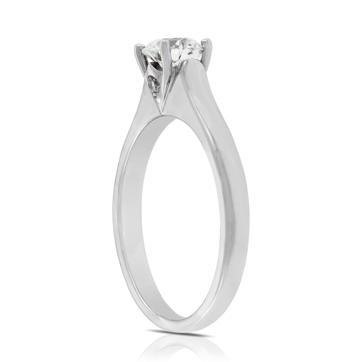 Ben Bridge Signature Diamond Solitaire Engagement Ring 18K White Gold