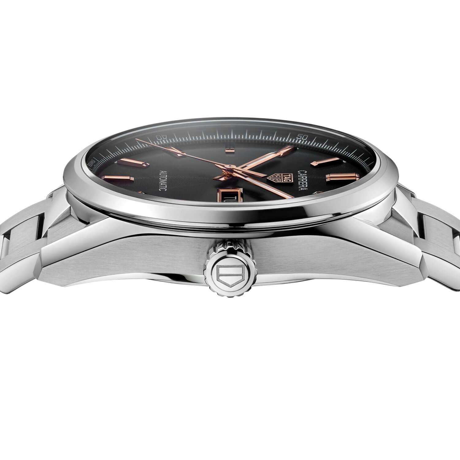 TAG Heuer Carrera Calibre 5 Auto Black Steel Watch, 41mm WBN2013