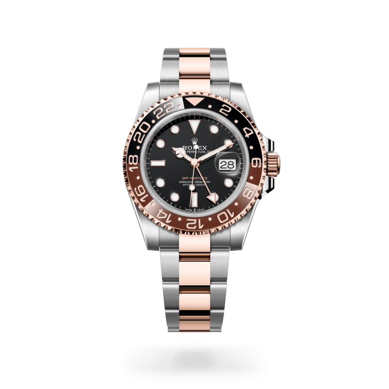 rolex gmt-master ii in everose rolesor - combination of oystersteel and everose gold, m126711chnr-0002 - ben bridge