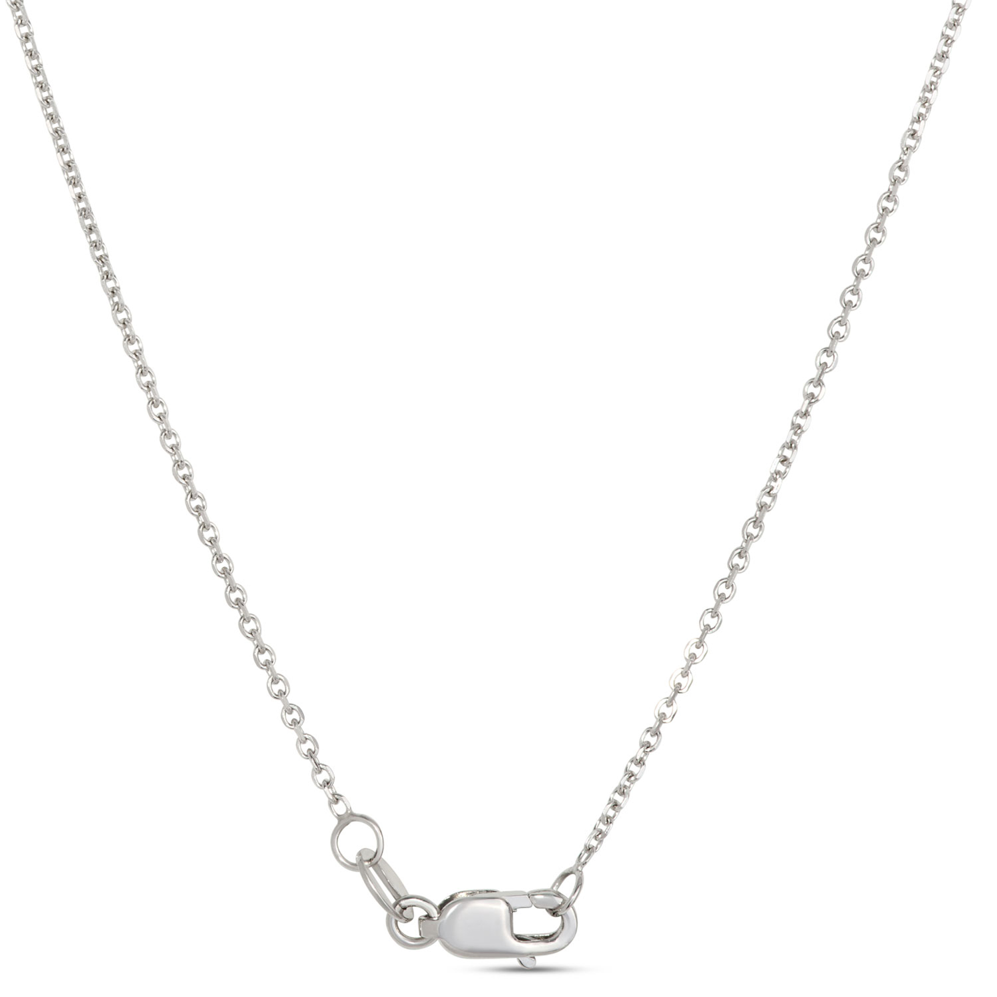 Round Tanzanite and Diamond Halo Pendant Necklace in 14K White Gold