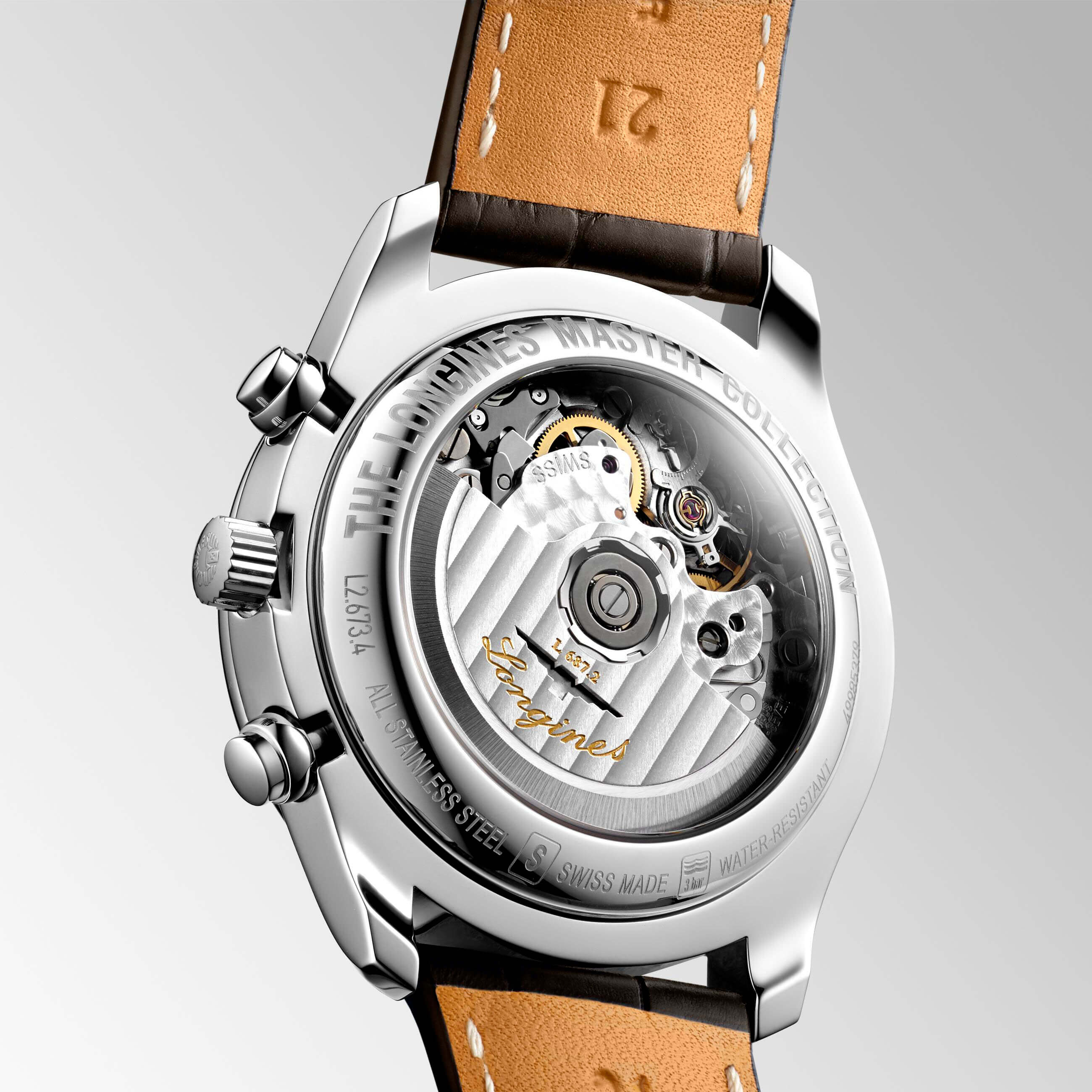 Longines Master Collection Chrono Moonphase Silver Dial Watch, 40mm