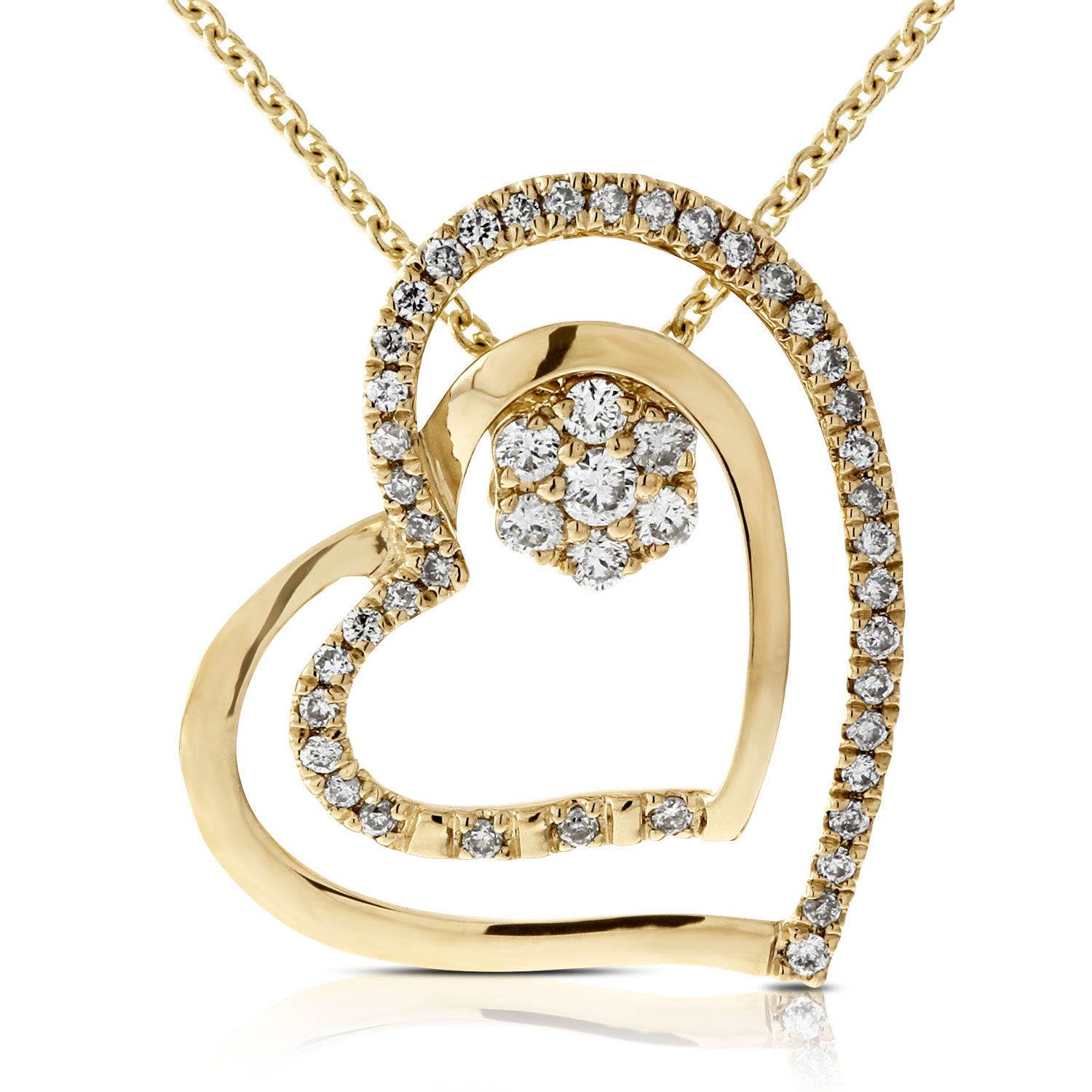 Two Piece Convertible Diamond Heart 