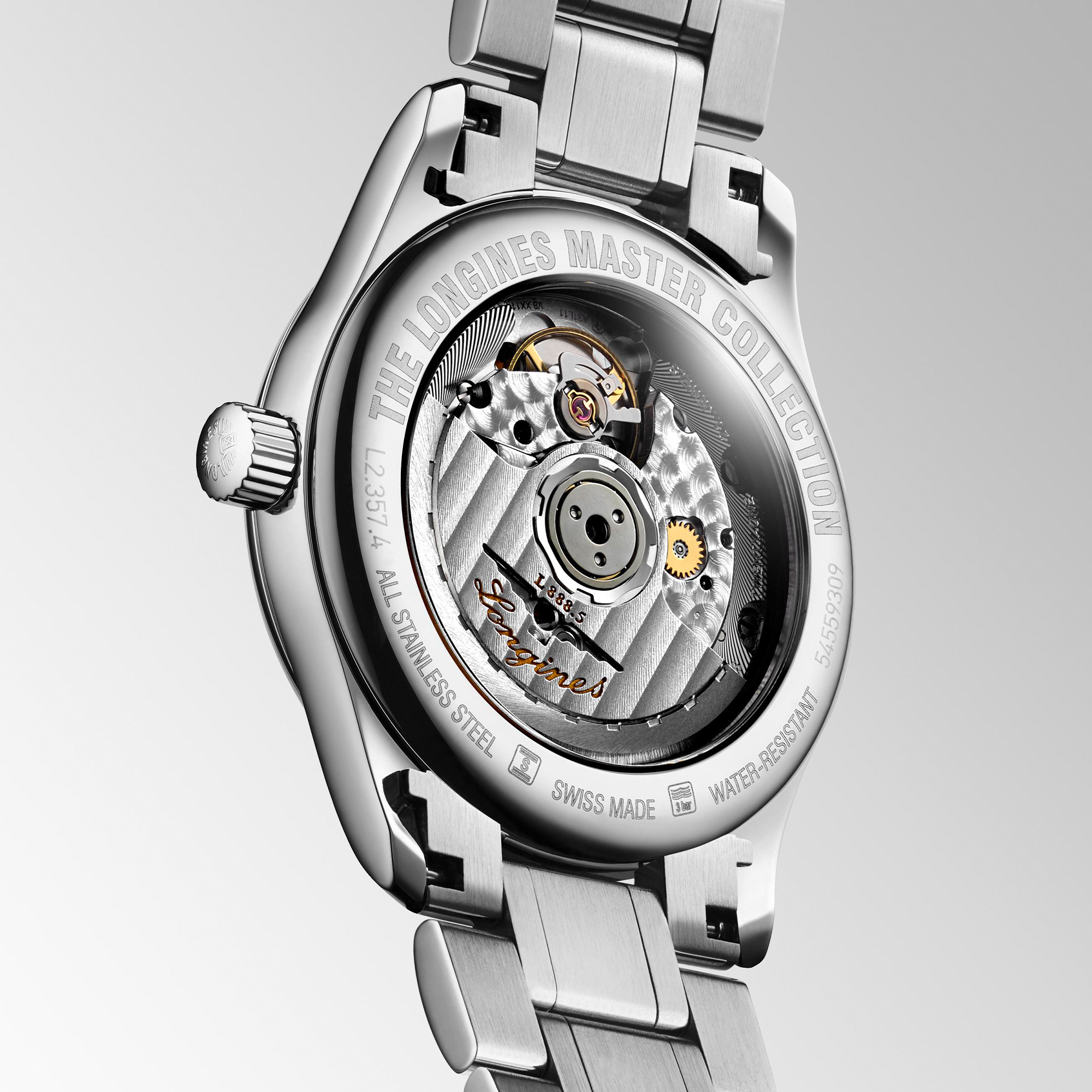 Longines Master Beige And Diamonds As Indexes Dial Watch, 34mm