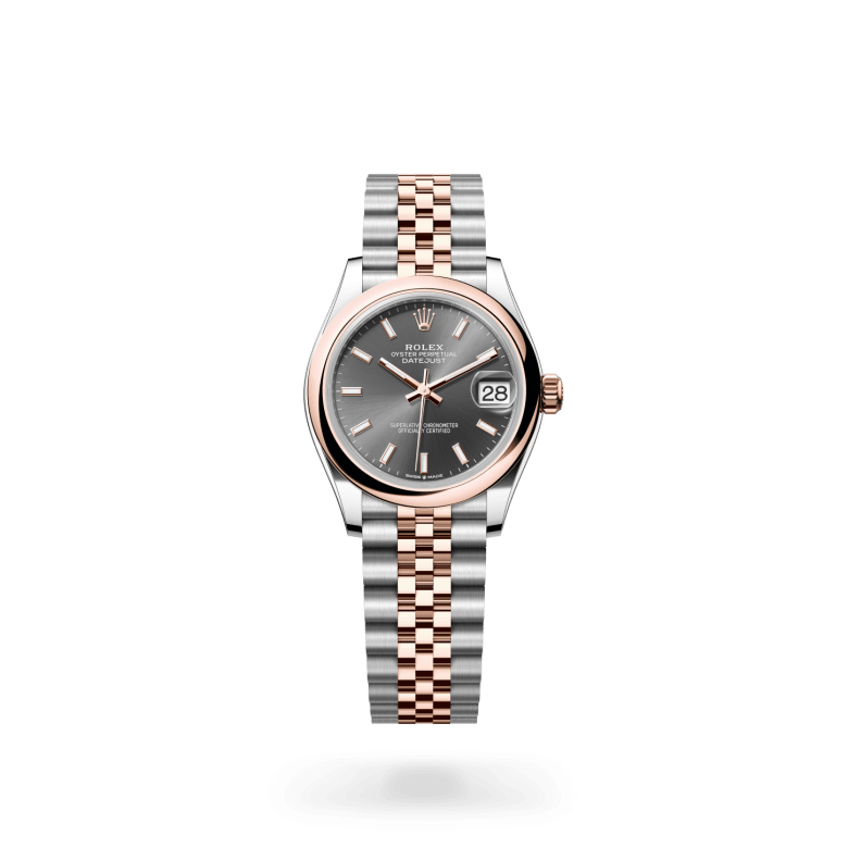 rolex datejust in everose rolesor - combination of oystersteel and everose gold, m278241-0018 - ben bridge