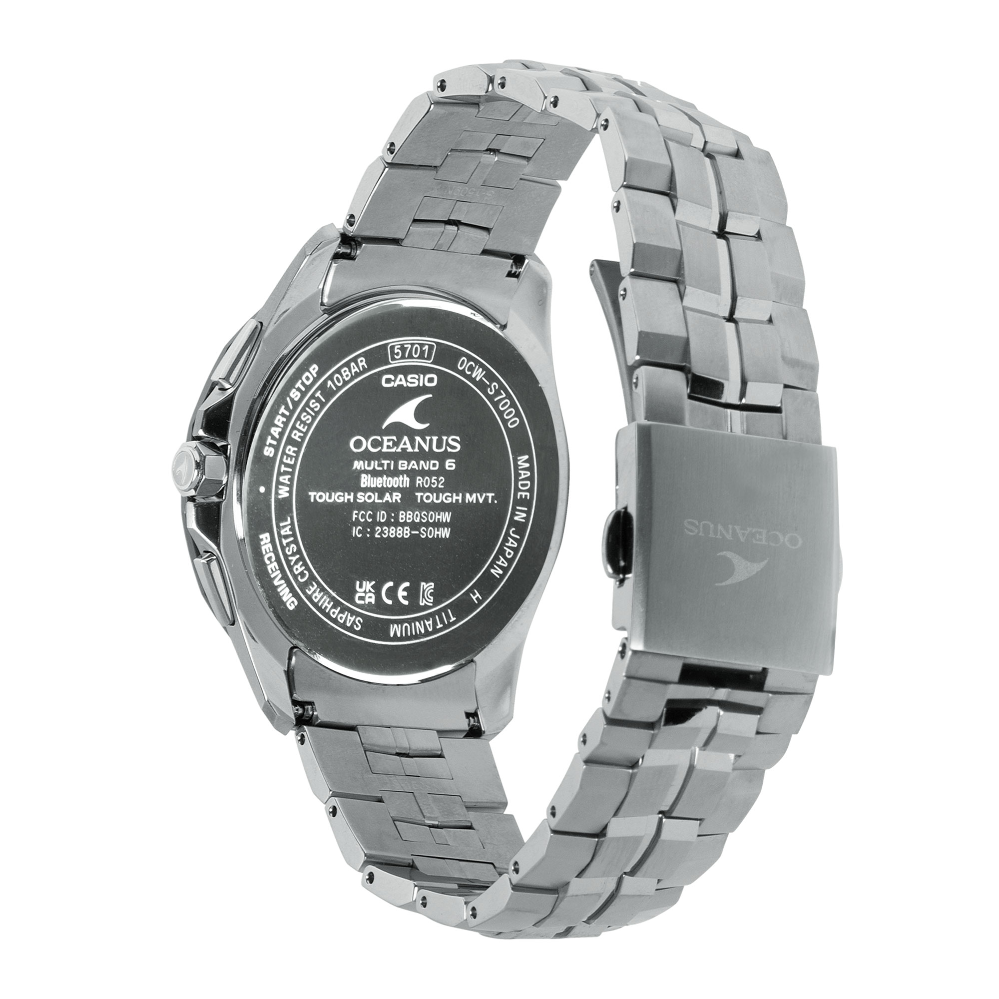 Casio Oceanus Manta S7000 Series Black Dial Watch, 42.8mm