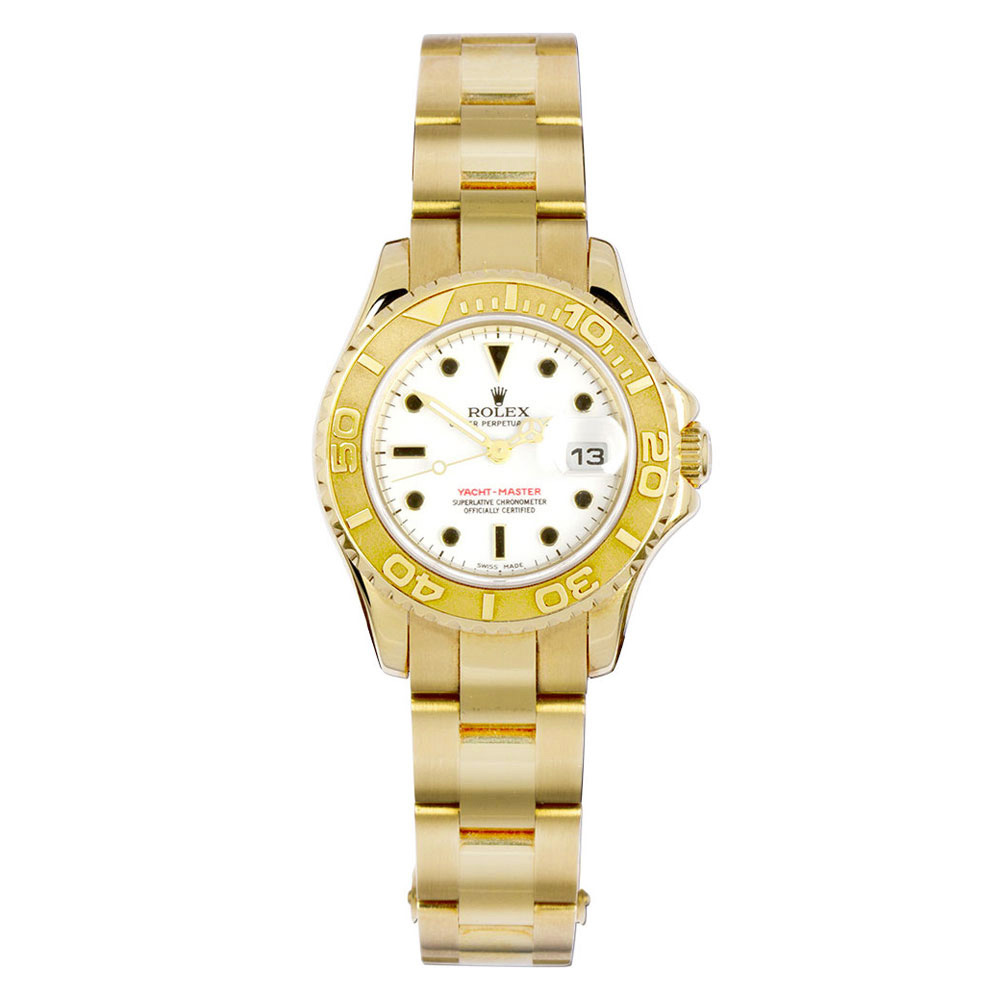 Pre-Owned Rolex Oyster Perpetual Lady-Yachtmaster Watch, 29mm, 18K image number 1