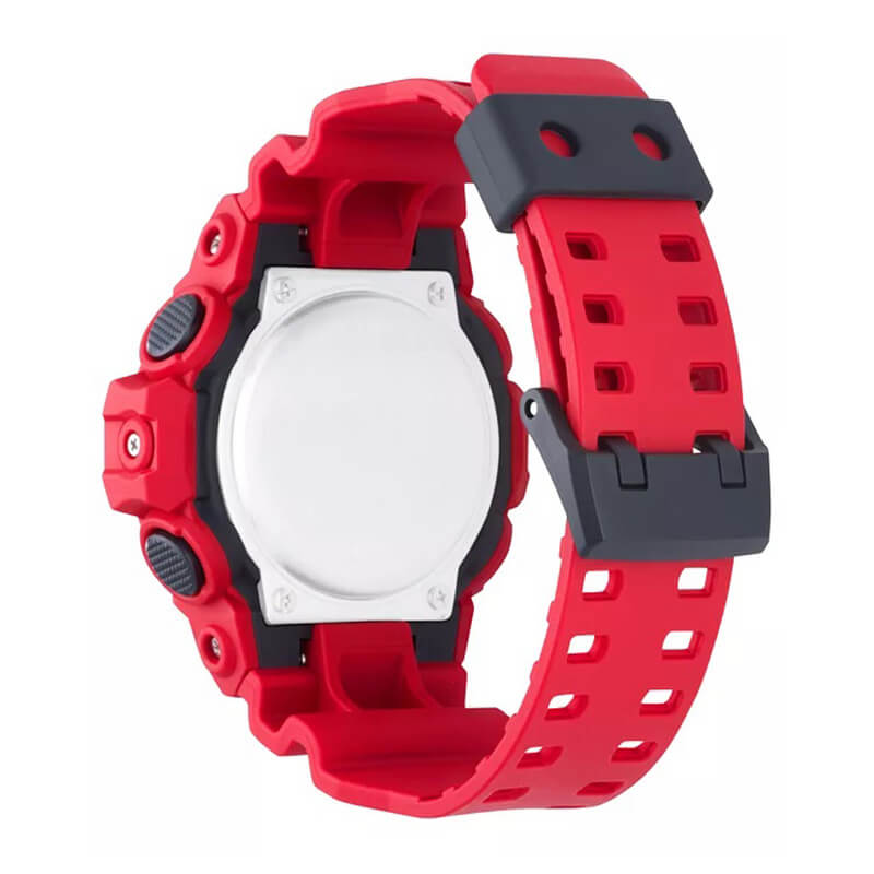 G-Shock Red Strap Black Dial Watch, 57.5mm