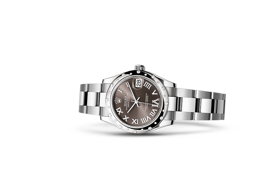 Rolex Datejust 31 Datejust Oyster, 31 mm, Oystersteel, white gold and diamonds - M278344RBR-0029 at Ben Bridge