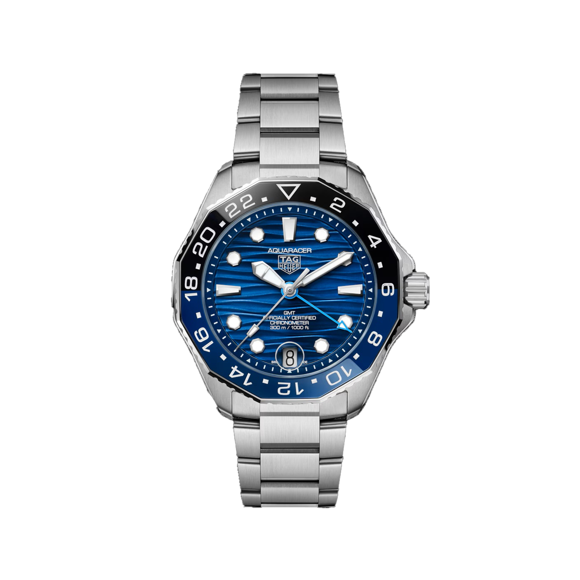 TAG Heuer Aquaracer Professional 300 GMT Blue Dial Stainless Steel