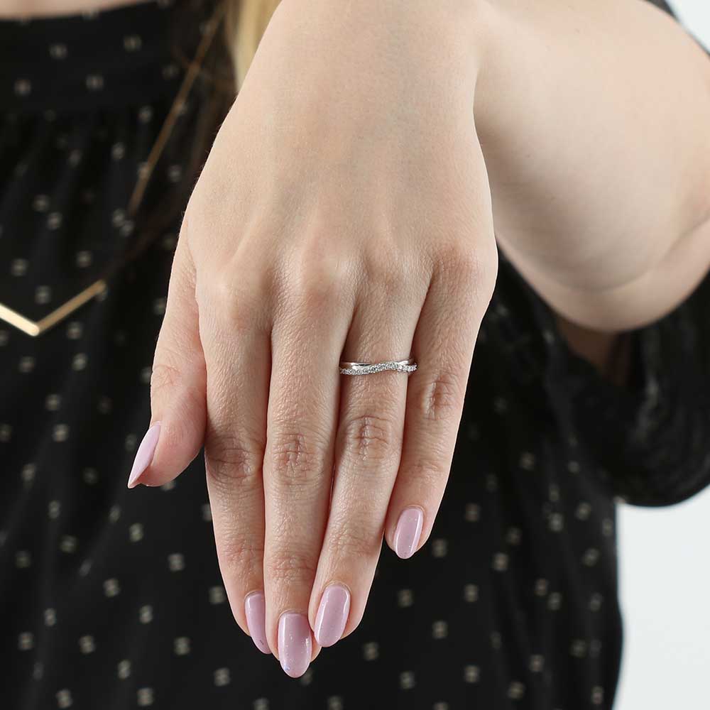 Diamond Contour Band 14K