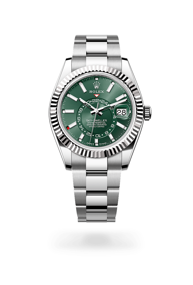 rolex sky-dweller in white rolesor - combination of oystersteel and white gold, m336934-0001 - ben bridge
