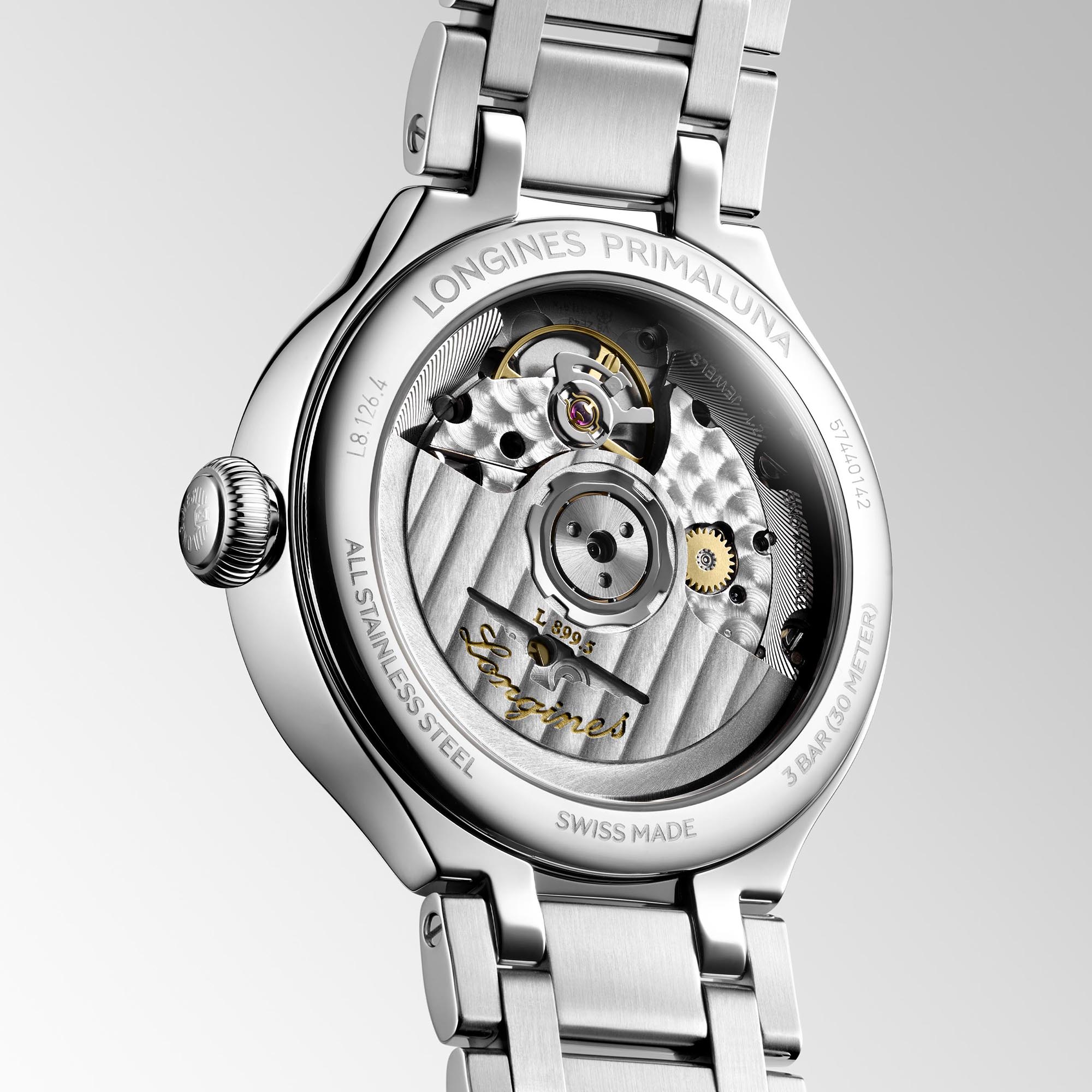 Longines Primaluna Moonphase White Dial Watch, 34mm