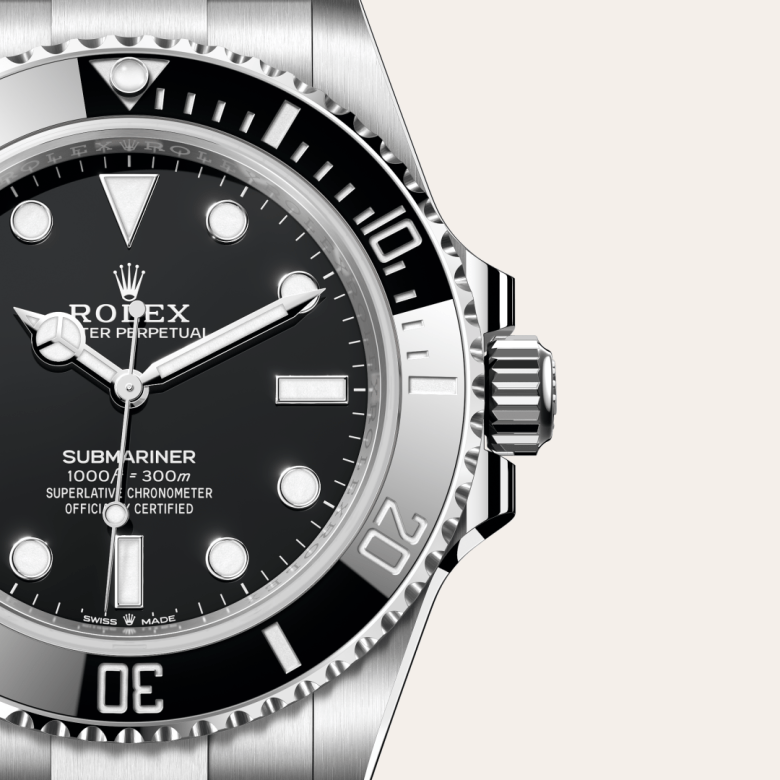 rolex submariner in oystersteel, m124060-0001 - watch dial - ben bridge