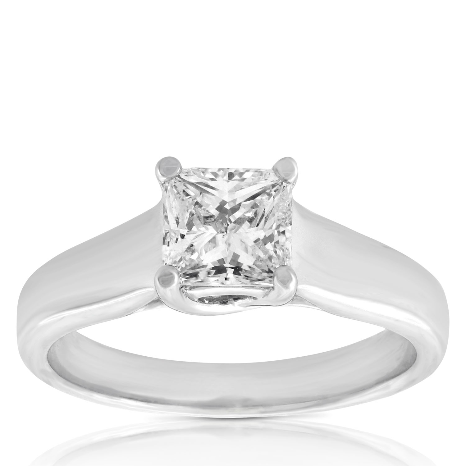 Ikuma Canadian Princess Cut Diamond Solitaire  Ring 14K 1 