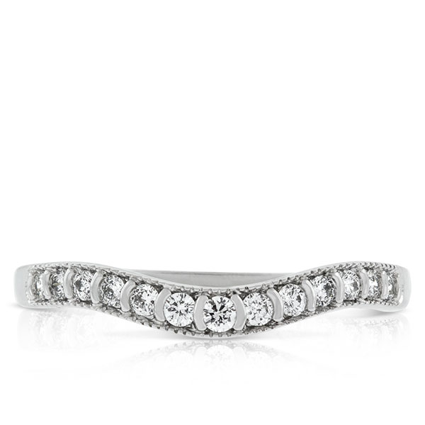 Diamond Contour Wedding Band 14K