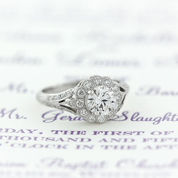 Diamond Engagement Ring 14K