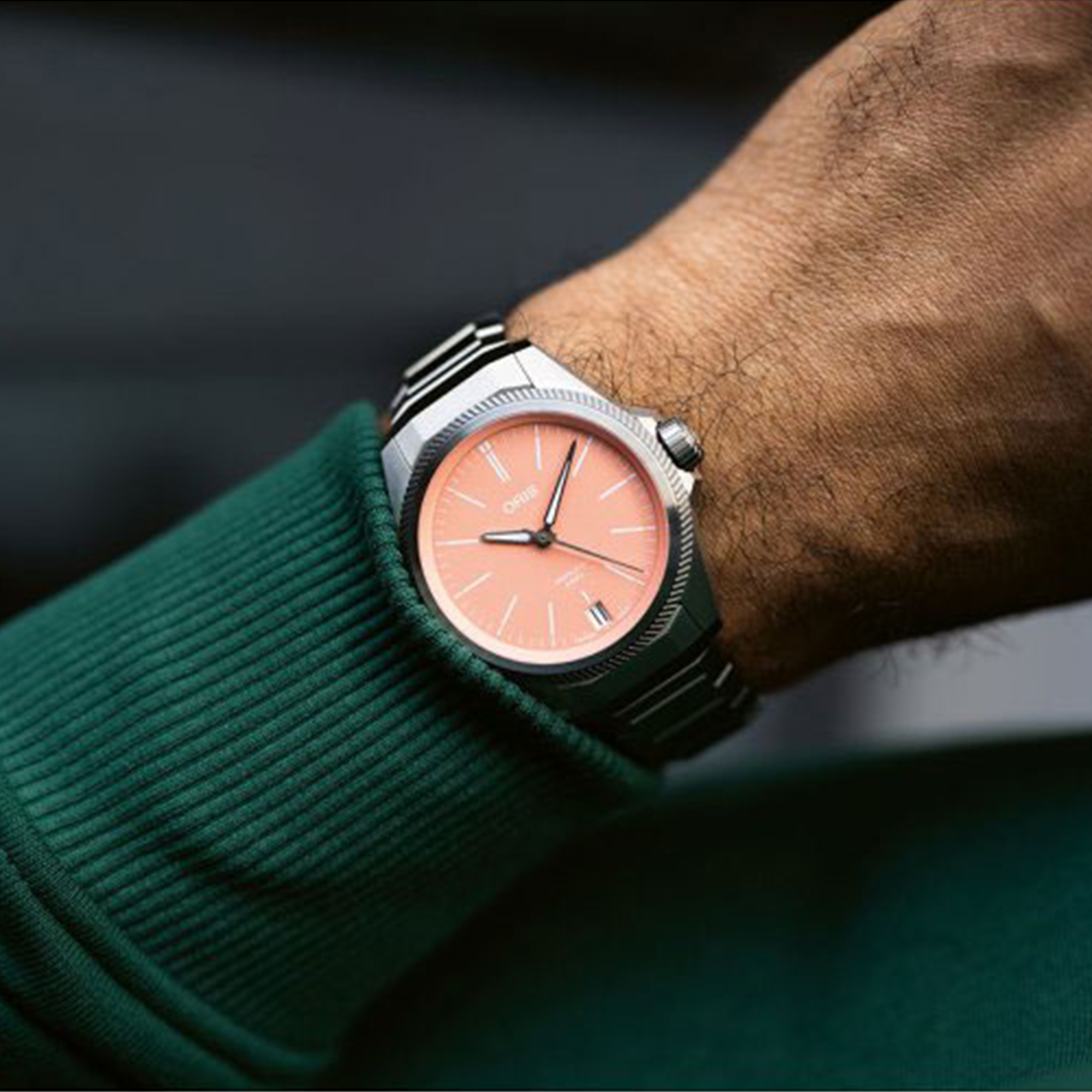 Oris ProPilot X Calibre 400 Watch Titanium Case Salmon Dial Titanium Bracelet, 39mm