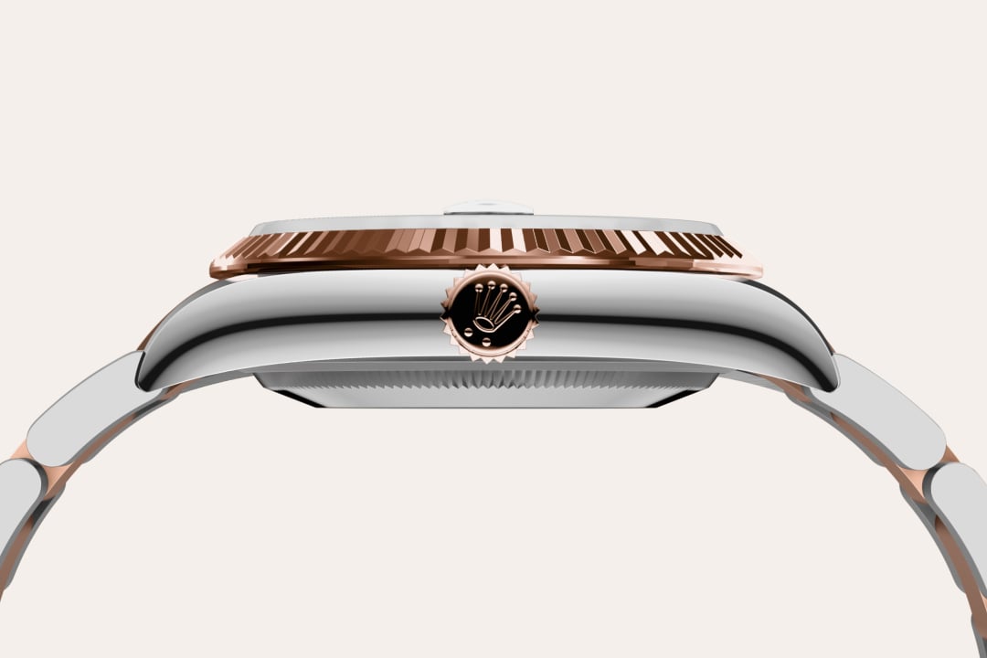 rolex datejust in everose rolesor - combination of oystersteel and everose gold, m126231-0020 - everose rolesor - ben bridge
