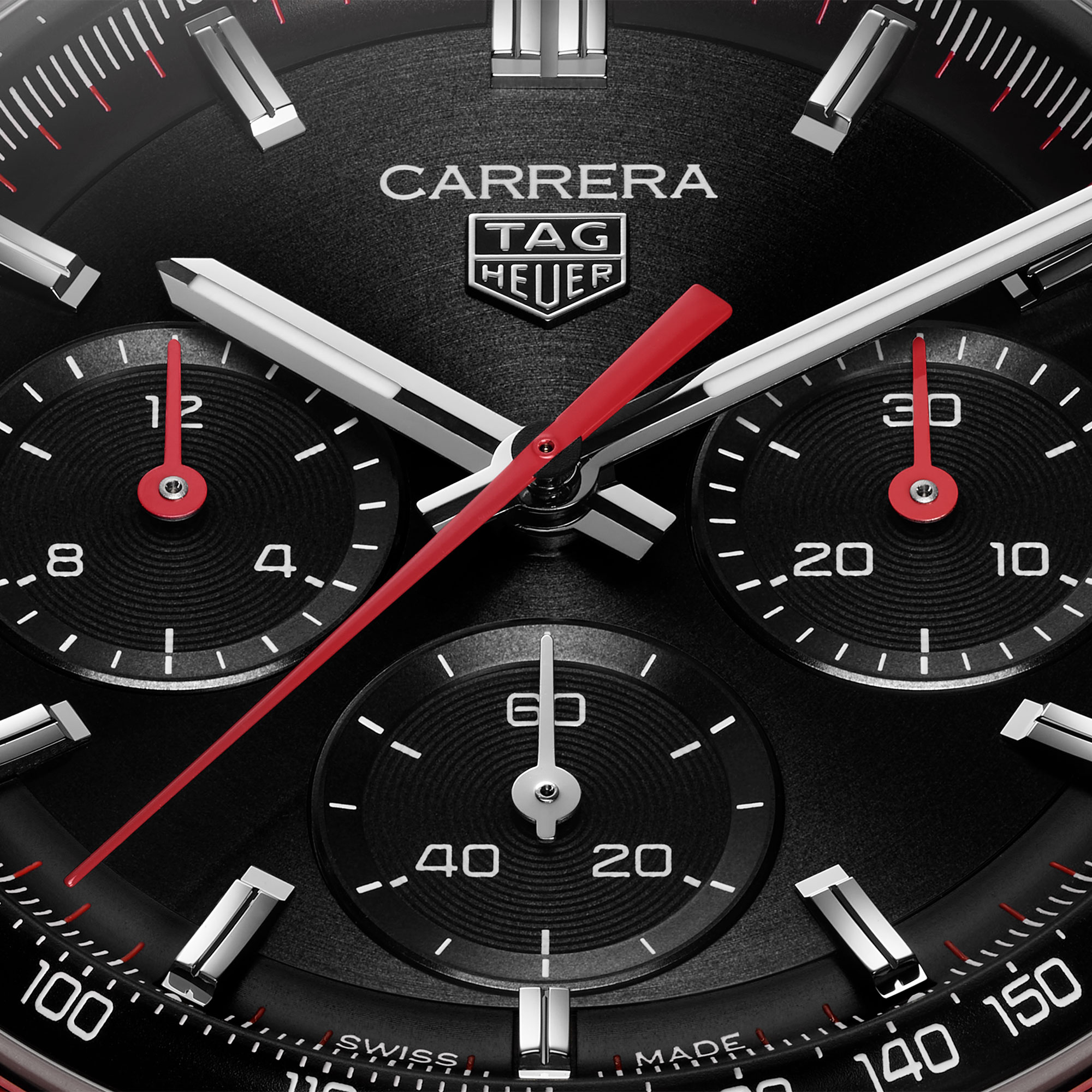 TAG Heuer Carrera Chronograph Black Dial Watch, 41mm