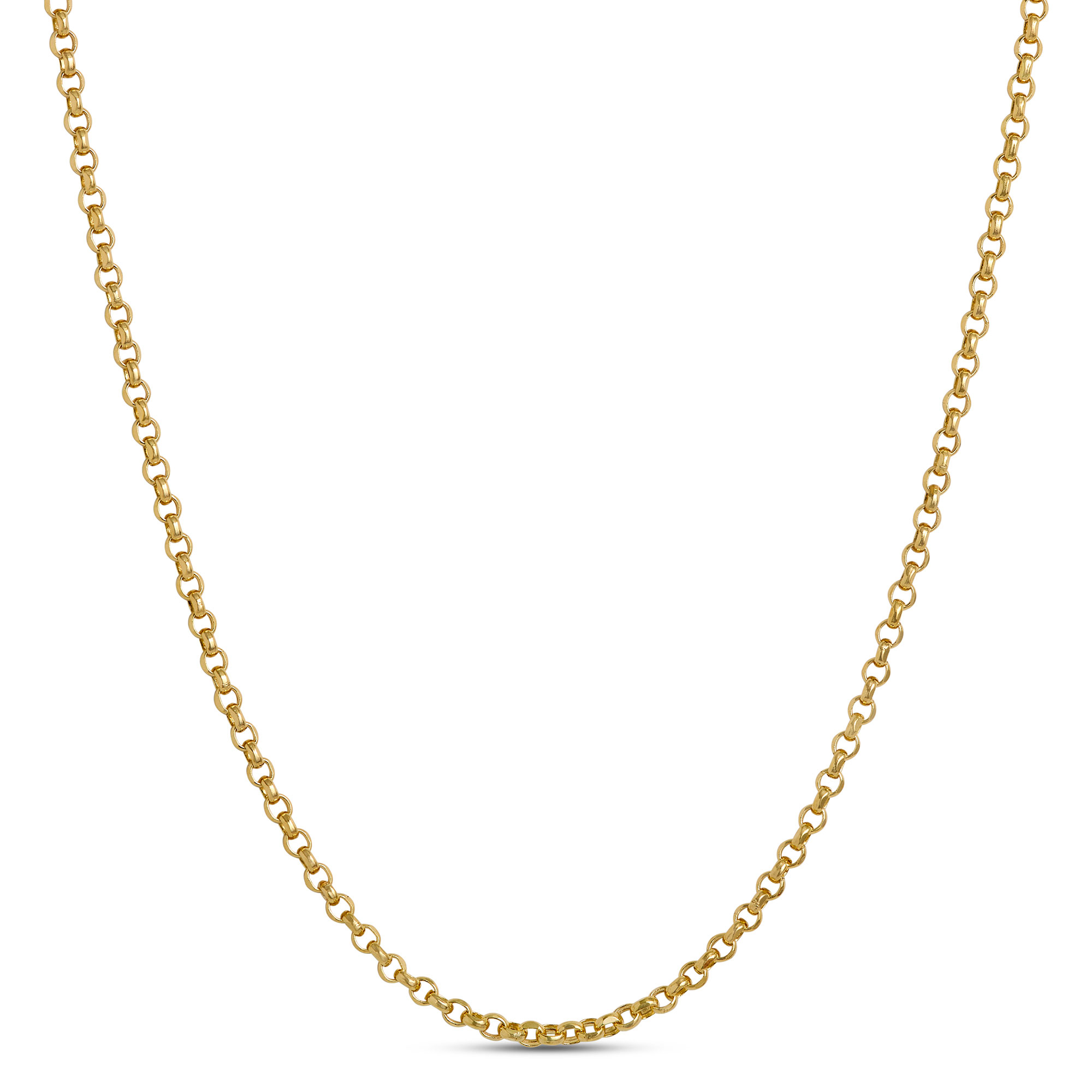 Toscano 18 Inch Rolo Link Necklace, 14k Yellow Gold