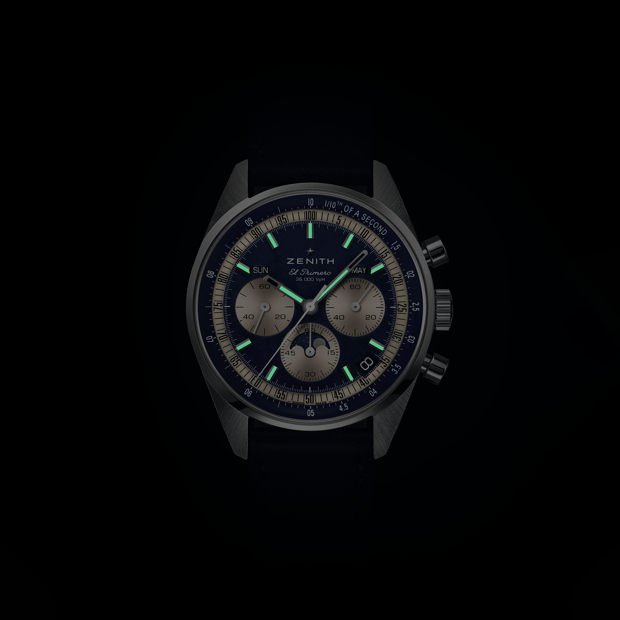 ラピスラズリ　0410 Zenith Chronomaster Original Lapis Lazuli Blue Dial Watch, 38mm