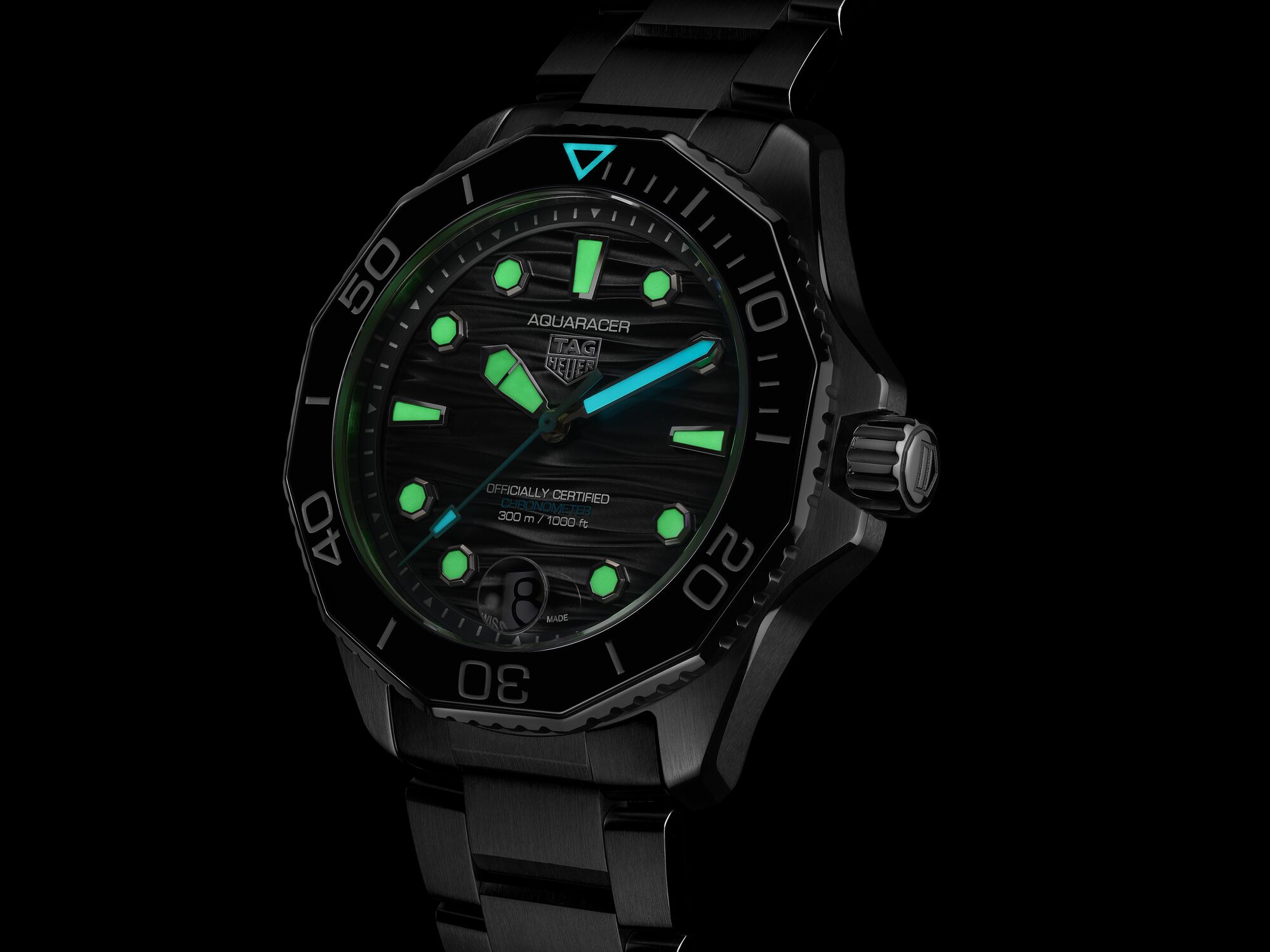 TAG Heuer Aquaracer Professional 300 Black Dial Stainless Steel Watch, 42mm