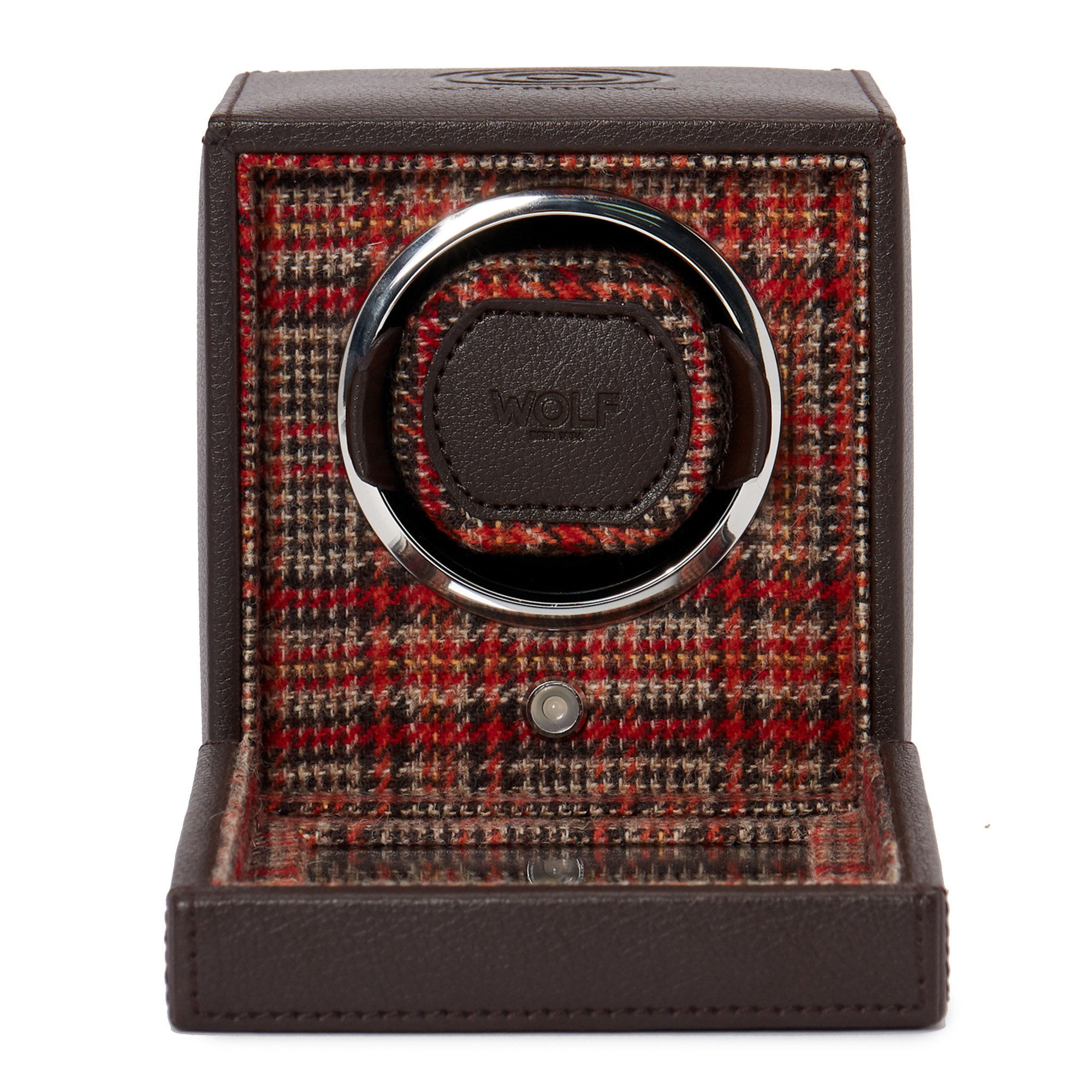 WOLF WM Brown 4 Piece Watch Accessory Box
