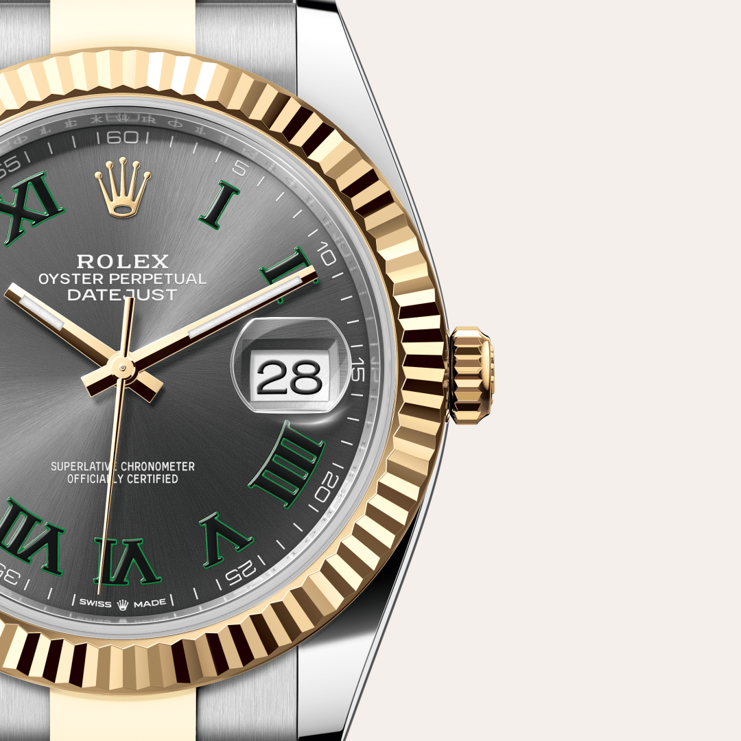 rolex datejust in yellow rolesor - combination of oystersteel and yellow gold, m126333-0019 - watch dial - ben bridge