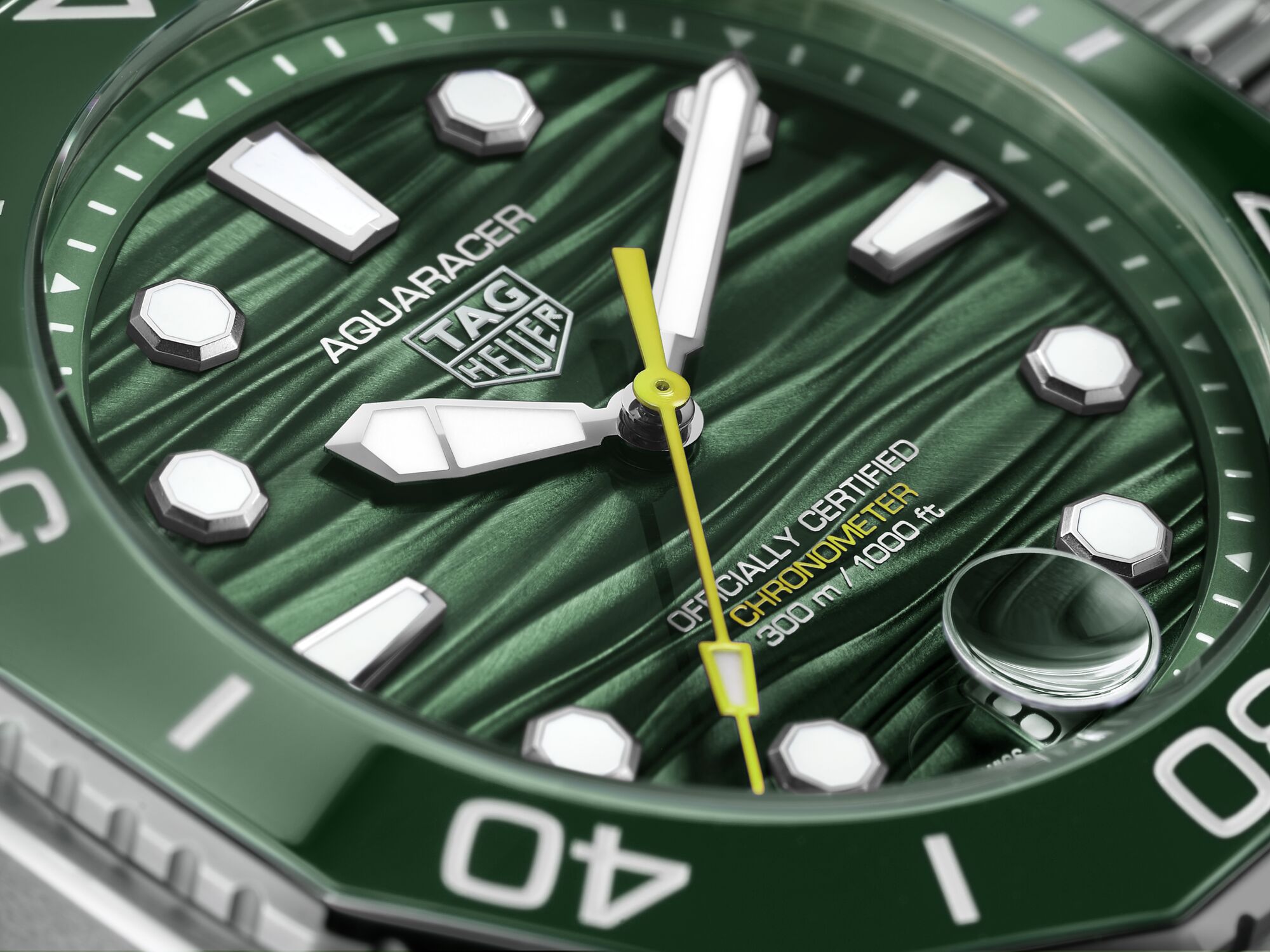 TAG Heuer Aquaracer Professional 300 Green Dial, Stainless Steel Watch, 42mm