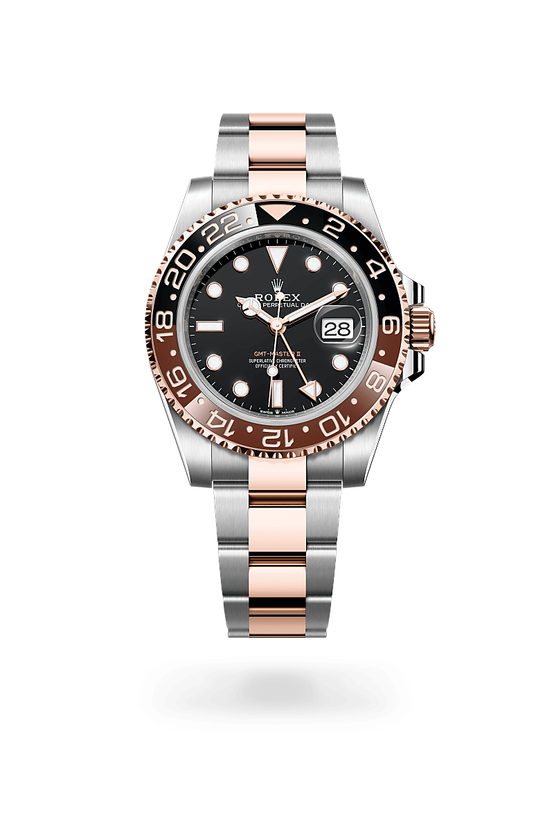 rolex gmt-master ii in everose rolesor - combination of oystersteel and everose gold, m126711chnr-0002 - ben bridge