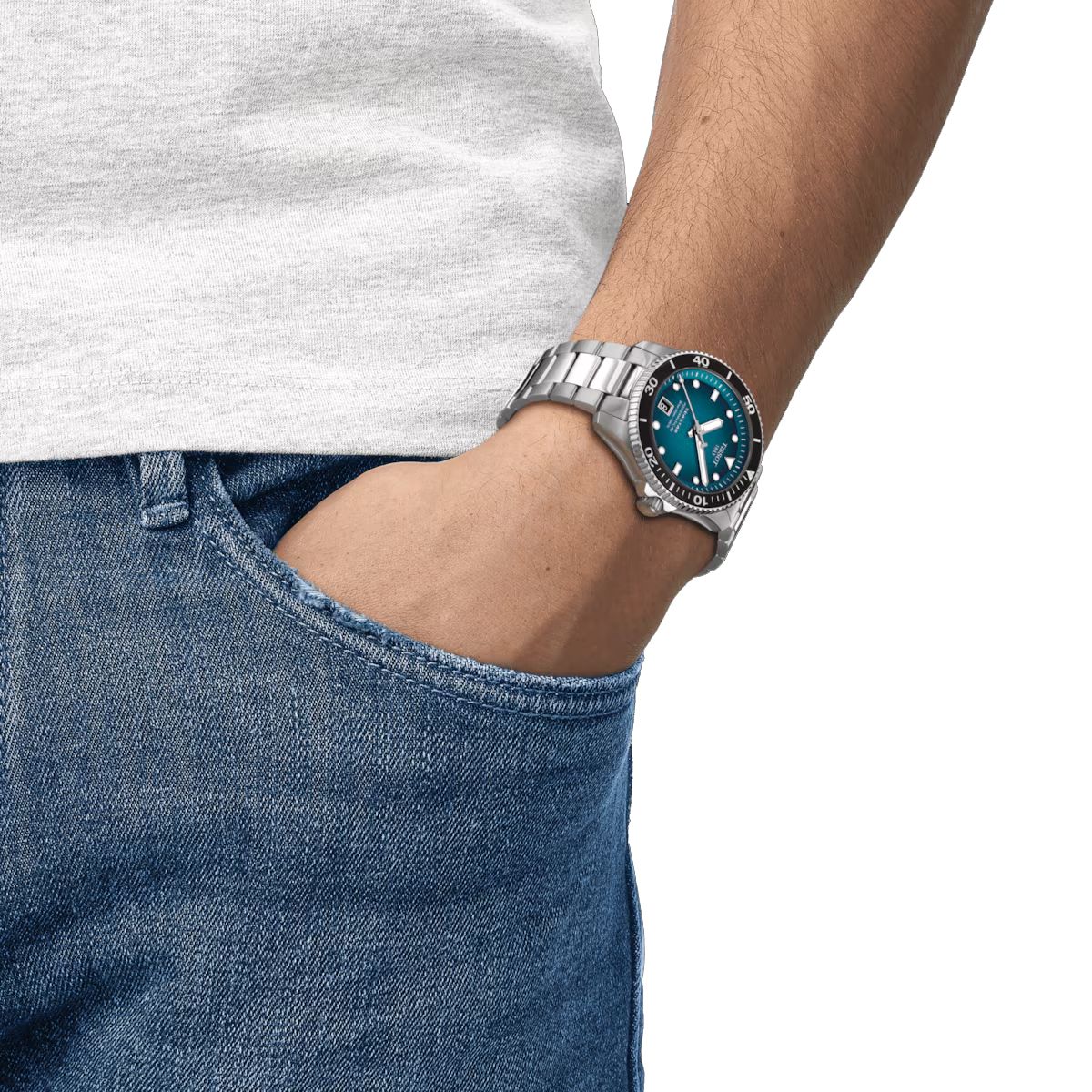 TISSOT SEASTAR 1000 Blue Dial Watch, 40mm