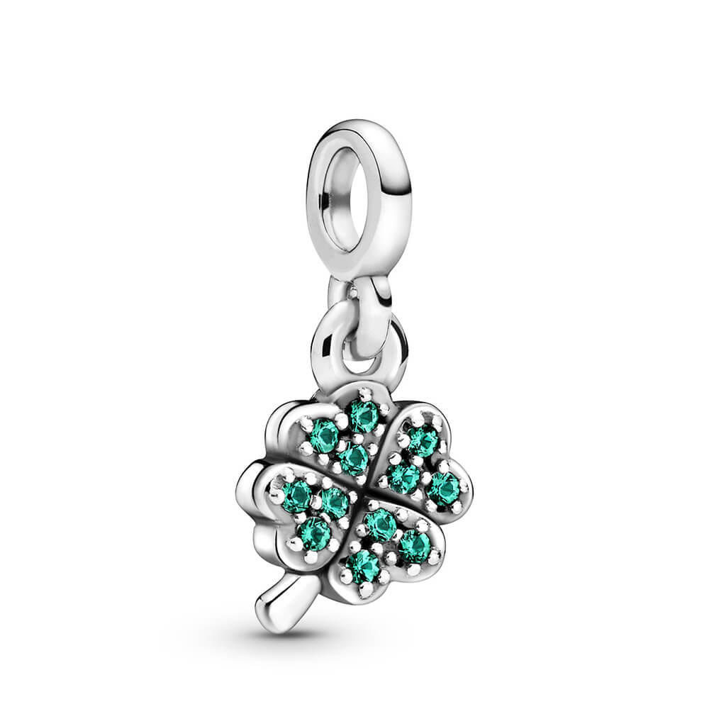 Four-leaf Clover Crystal Dangle Charm 