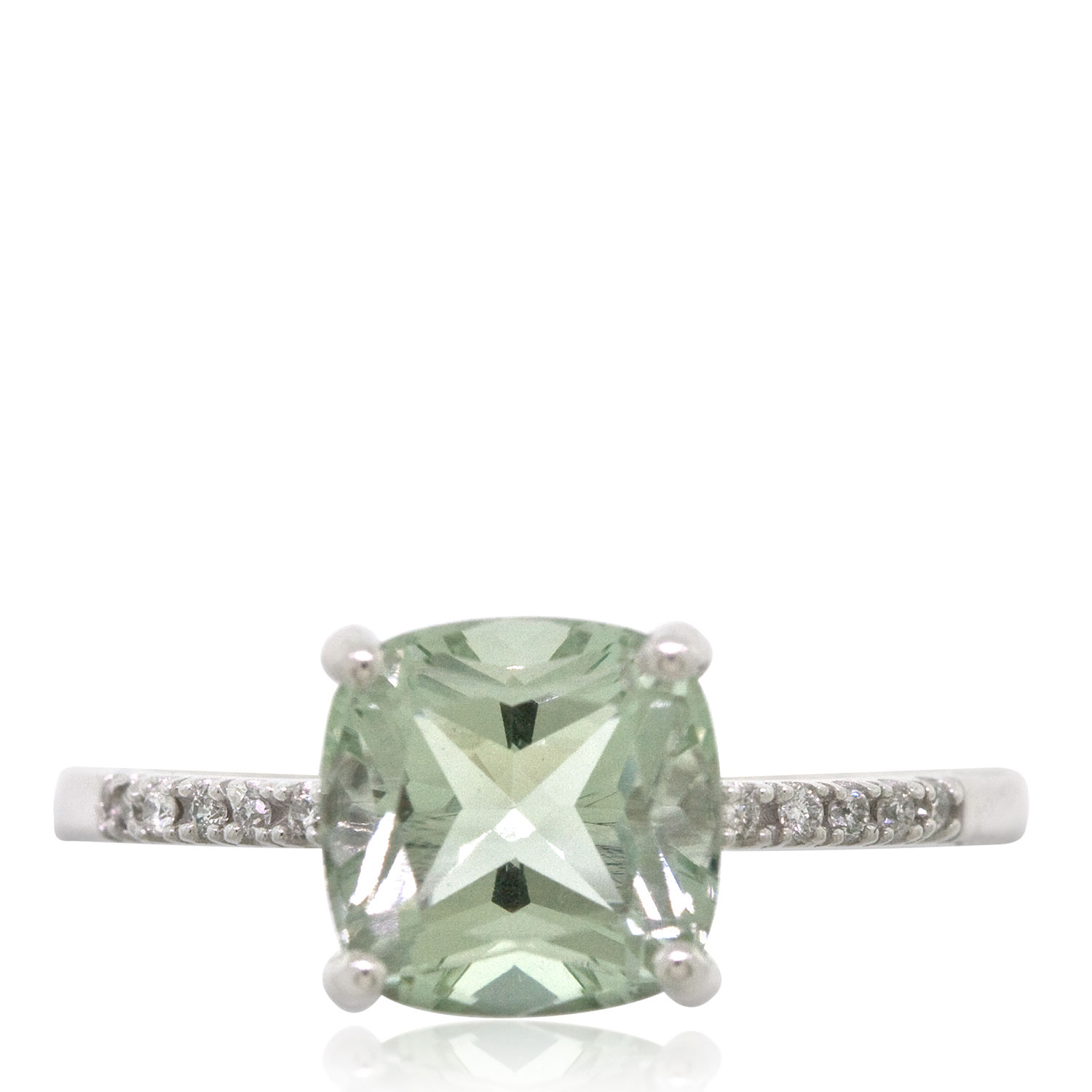 Cushion Cut Green Quartz Ring Ben Bridge Jeweler