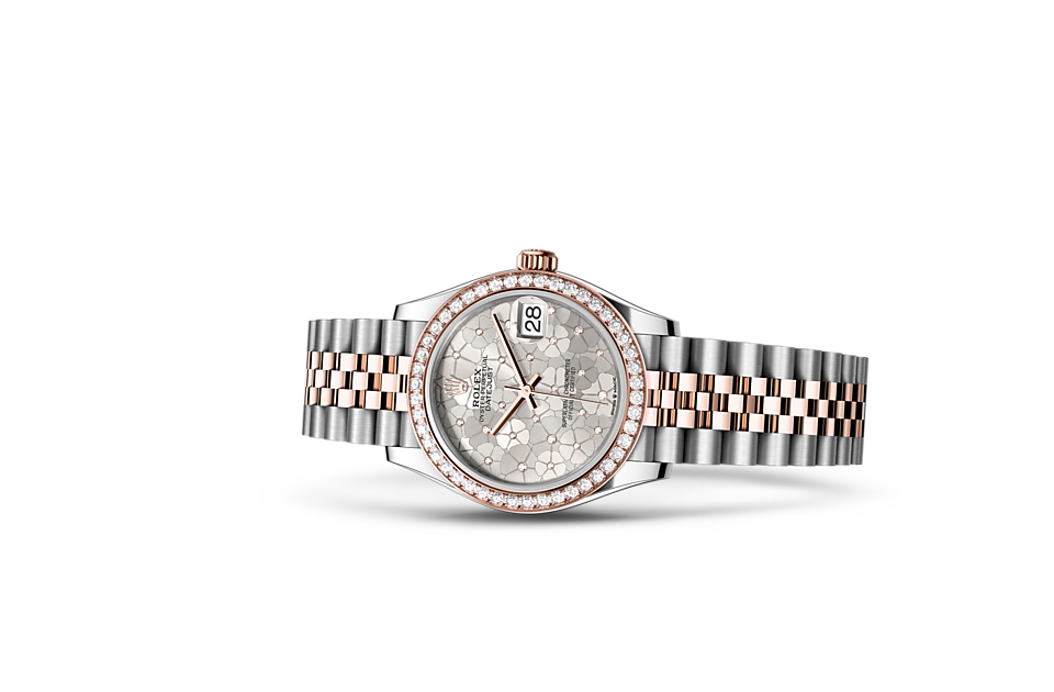 Rolex Datejust 31 Datejust Oyster, 31 mm, Oystersteel, Everose gold and diamonds - M278381RBR-0032 at Ben Bridge