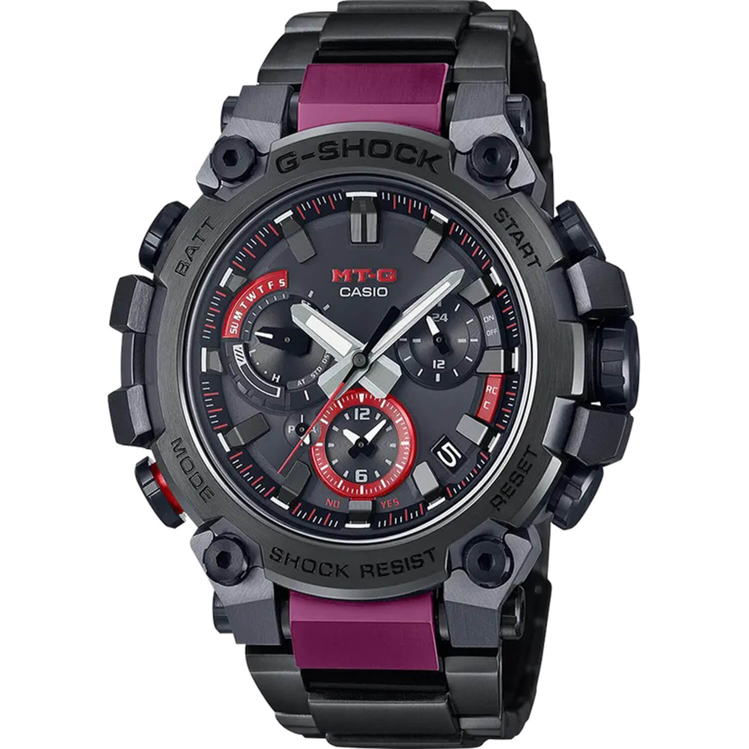 G-Shock MT-G Dual Core Guard Watch Red Accents, 51.9mm