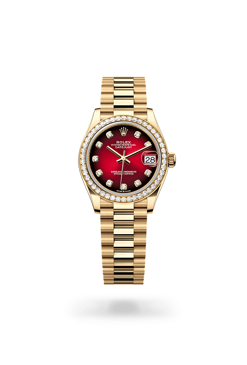 rolex datejust in 18 ct yellow gold, m278288rbr-0041 - ben bridge