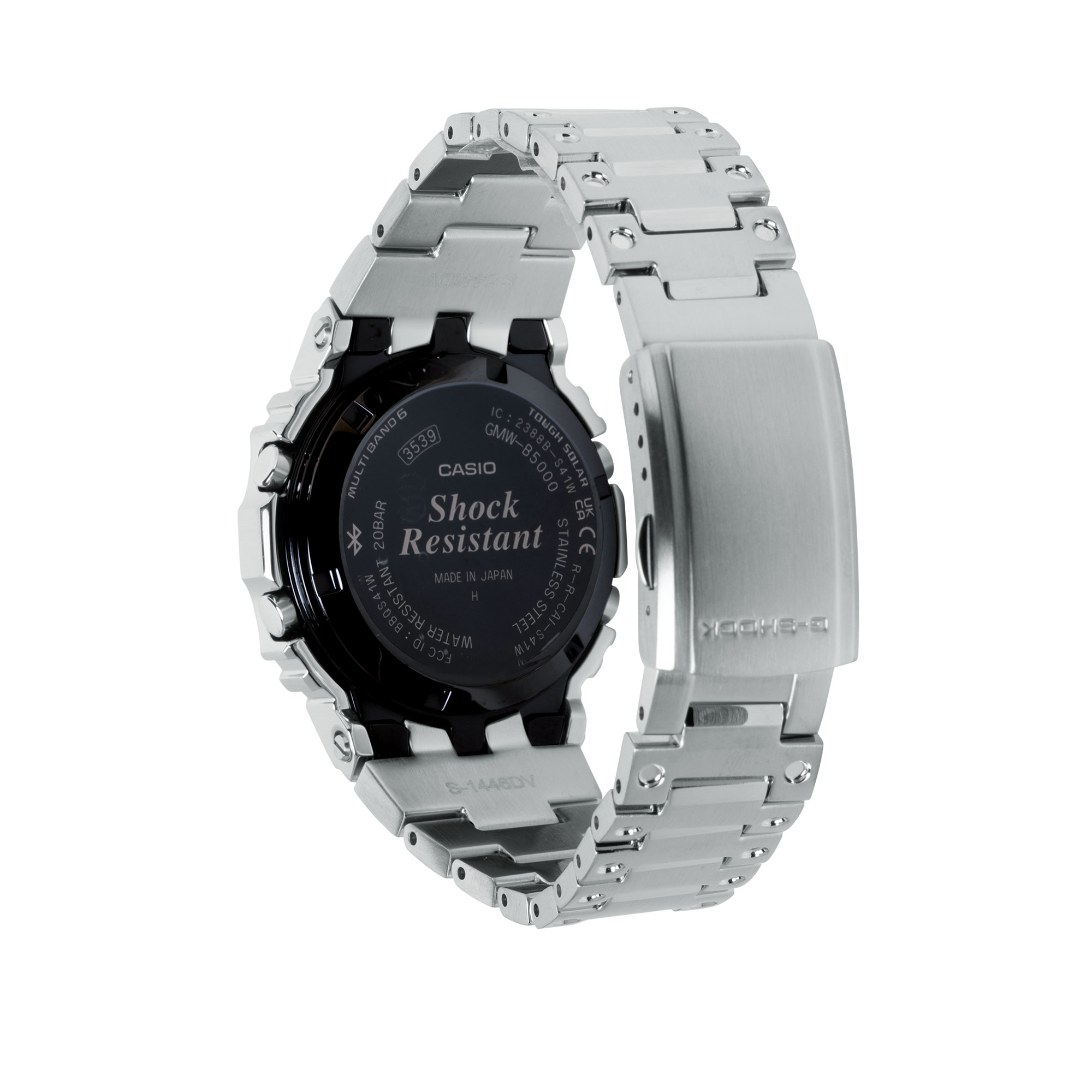 G-Shock Full Metal Silver and Green Outline Dial Watch, 43.2mm