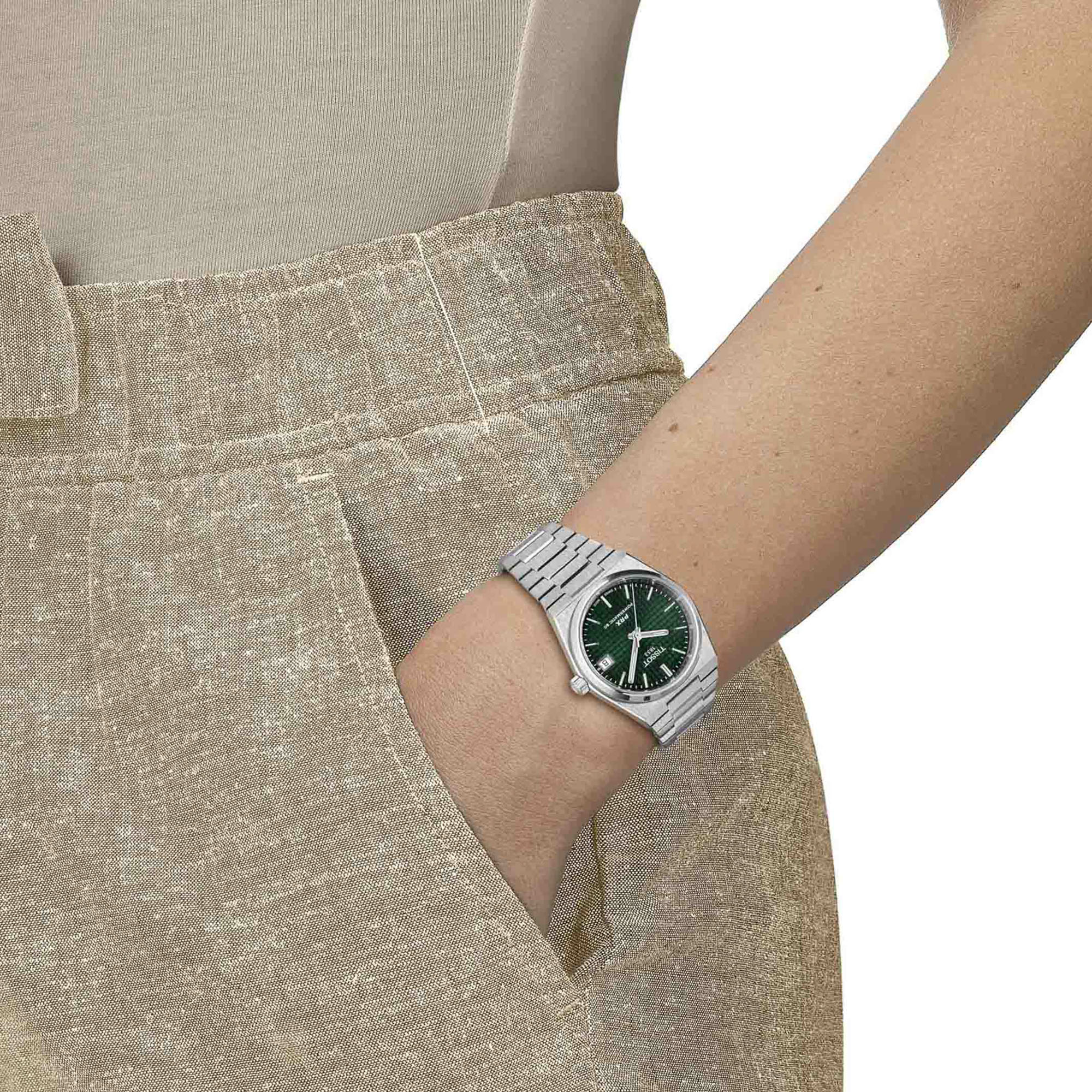 TISSOT PRX Green Dial Watch, 35mm