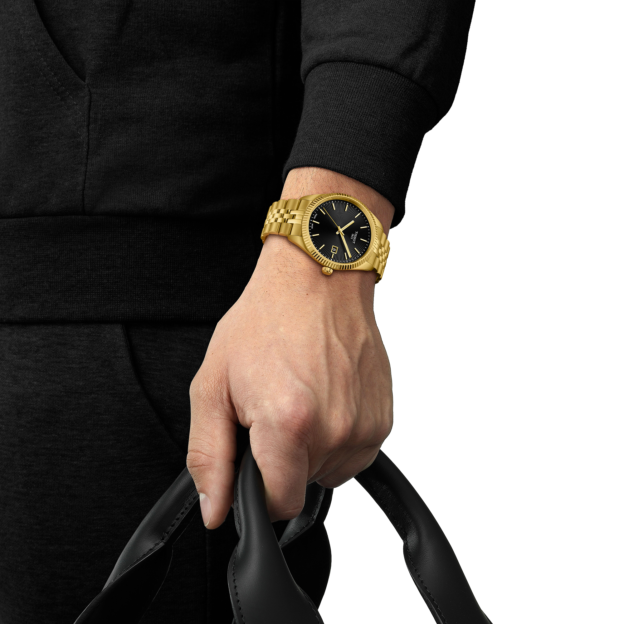 TISSOT Ballade Black Dial Watch, 40mm