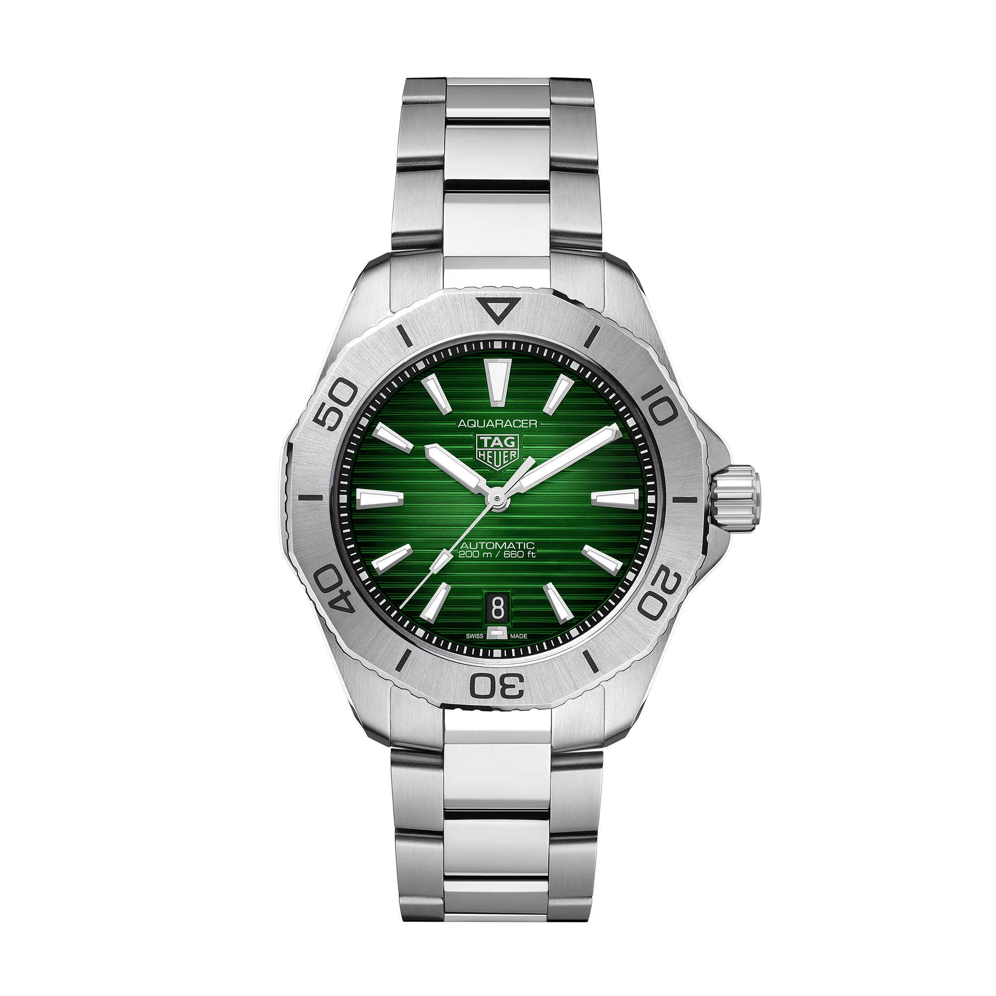 TAG Heuer Aquaracer Professional 200 Watch Green Dial Steel