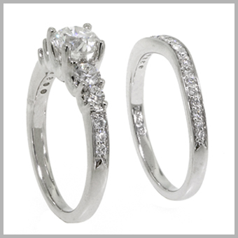 Diamond Bridal Set in Platinum