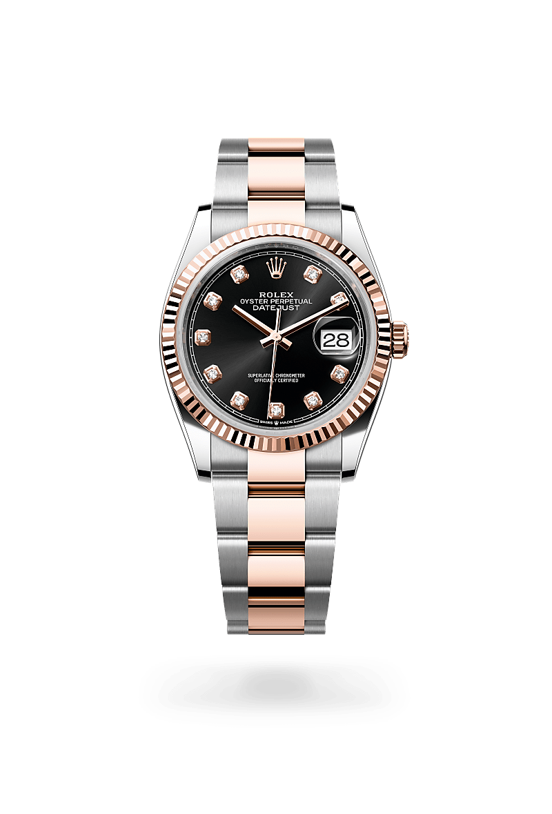 rolex datejust in everose rolesor - combination of oystersteel and everose gold, m126231-0020 - ben bridge